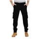 thumbnail image 2 of Ceisia Men Solid Color Multi Pocket Button Work Pants Outdoor Casual Gift Loose Trousers, 2 of 7