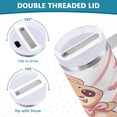 thumbnail image 5 of 40 Oz Car Handle Water Bottle Water Cup Water Bottle Water Jug Coffee Cup Travel Water Bottle Cartoon Cute Bear, 5 of 8