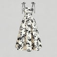 thumbnail image 4 of WRKEKC Floral Dress for Women Vintage Floral Print Adjustable Spaghetti Strap Dress Soft Breathable Fabric Chic, 4 of 5