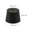 thumbnail image 2 of Uxcell 30mm to 37mm w Hole Rubber Tapered Plug for Lab Home Black 10 Pack, 2 of 5