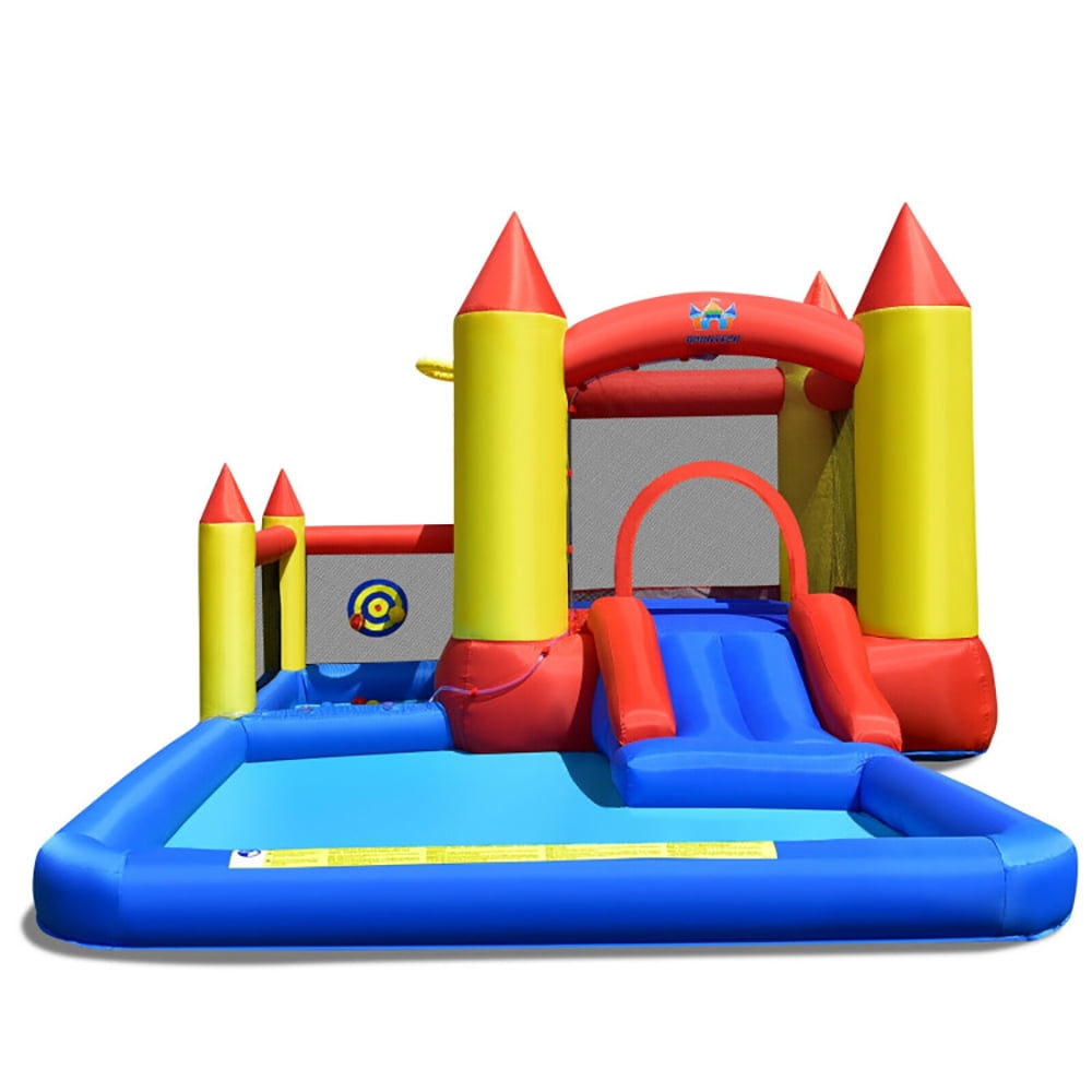 Aimee Lii Inflatable Water Slide Castle Kids Bounce House with 480W Blower, Playhouse for Kids Outdoor