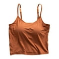 thumbnail image 2 of Antinious Women Sleeveless Solid Cropped Camisole Built In Bras Fitness Tank Tops, 2 of 5