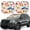 Flowers Birds And Butterflies, variant on Naloa Fall Village Scenery 2 Piece Foldable Car Sun Shades, Car Windshield Sunshade, Front Window Sunshade for Car, Truck, SUV - Small