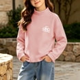 thumbnail image 3 of Oiangi Girl's Mock Neck Sweater Long Sleeve Knit Pullover Comfort Winter Undershirts Pink 1-2 Years, 3 of 5