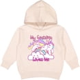 thumbnail image 2 of Inktastic My Grandma Loves Me Unicorn Toddler Hoodie, 2 of 4