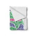 thumbnail image 2 of Feminist Soft Flannel Fleece Blanket, Gender Equality and Womens Right All over the World Theme Globe Shape, Cozy Plush for Indoor and Outdoor Use, 60" x 80", Indigo Fern Green Pink, by Ambesonne, 2 of 6