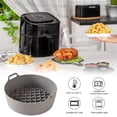 thumbnail image 3 of Silicone Pot Multifunctional Thicken Square Heating Heat Resistant Barbecue Baking Tray Restaurant Tool Pad Stick Air Fryer Liners for Chicken Cake Gray/S, 3 of 6