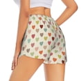 thumbnail image 4 of Picia Heart Polka Dot Pattern Women's 2 in 1 Athletic Running Shorts High Waisted Workout Casual Gym Sweat Shorts with Comfy Liner Zipper Pockets-XX-Large, 4 of 9
