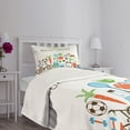 thumbnail image 3 of Ambesonne Fitness Quilted Bedspread Set 2 Pcs, Colorful Wellness Themed, Twin Size, Multicolor, 3 of 5