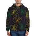 thumbnail image 2 of Bingfone Mardi Gras Carnival Men'S Drawstring Hoodie Long Sleeve Pocket Sweatshirts-4x-Large, 2 of 9