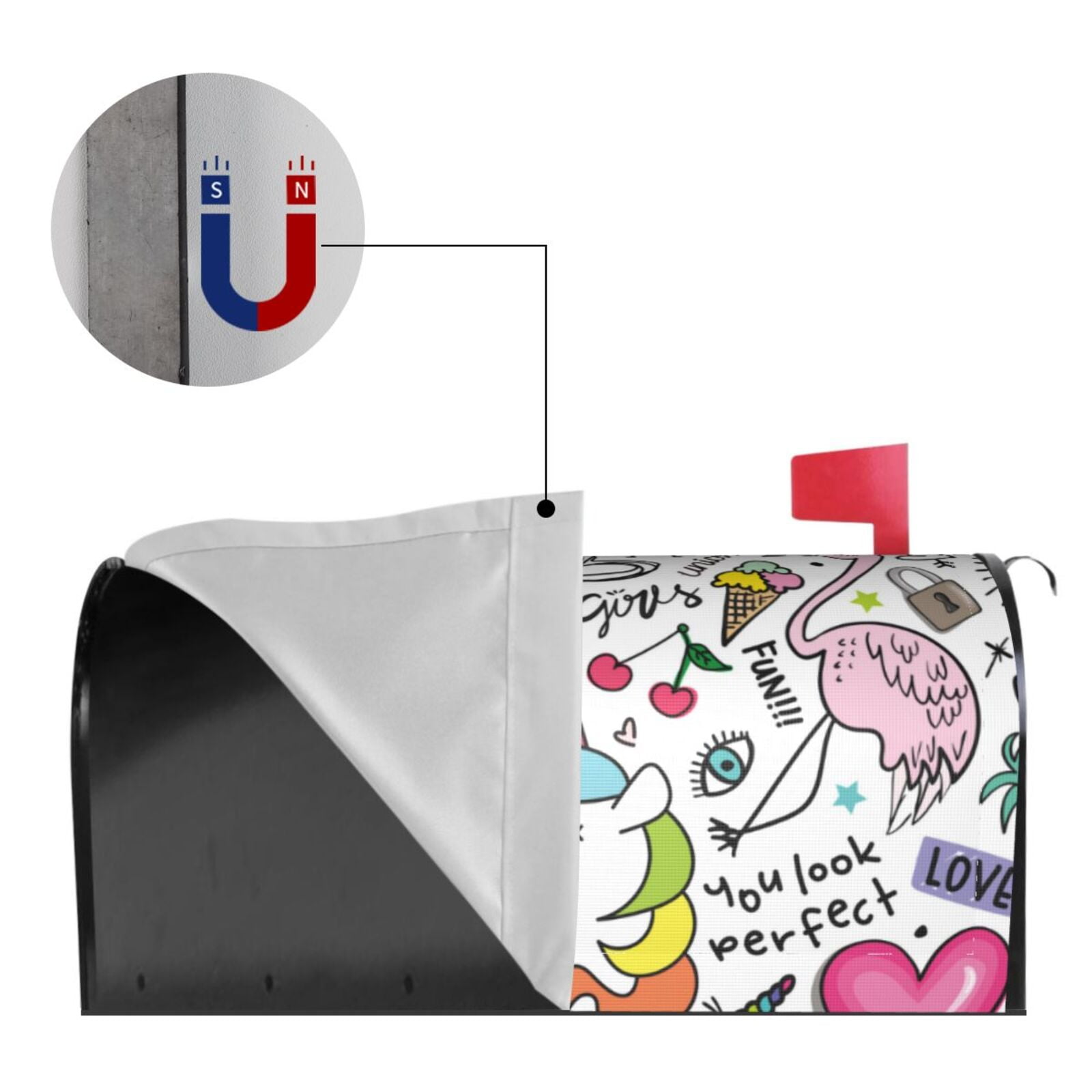 Kdxio Magnetic Mailbox Cover 25.5x21 in Mailbox Cover Outdoor Decoration Holiday Mailbox Covers for Home Garden Yard-25.5x21 in