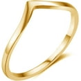 thumbnail image 2 of Stainless Steel Pointed Chevron Classical Simple Plain Statement Promise Ring, 2 of 2