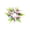 Purple, variant on Bcylexb 12" Easter Candle Wreath with Simulation Easter Eggs and Flower, Spring Artificial Plants Desktop Candle Garland for Wedding and Table Decoration, White