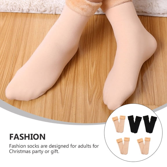 Soimiss Nylon Sleeping Socks Simple Style Nylon 5 Pairs Warm Stockings Sleeping Socks Adults