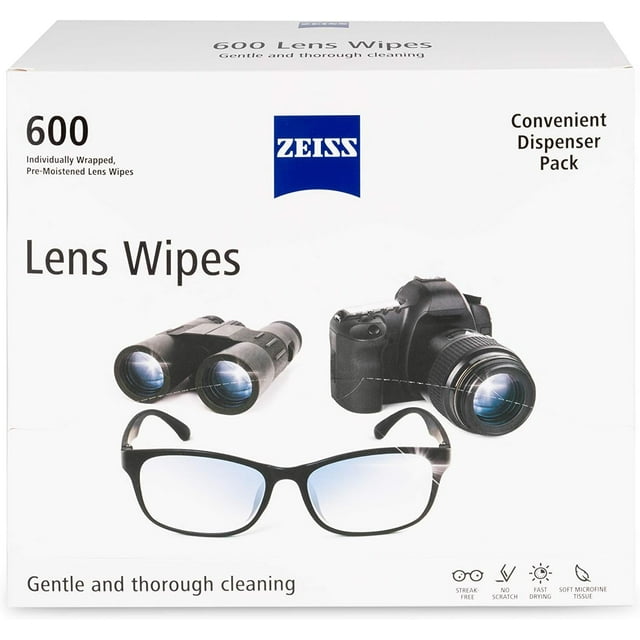 Toallitas limpiadoras de lentes ZEISS prehumedecidas, 600 unidades