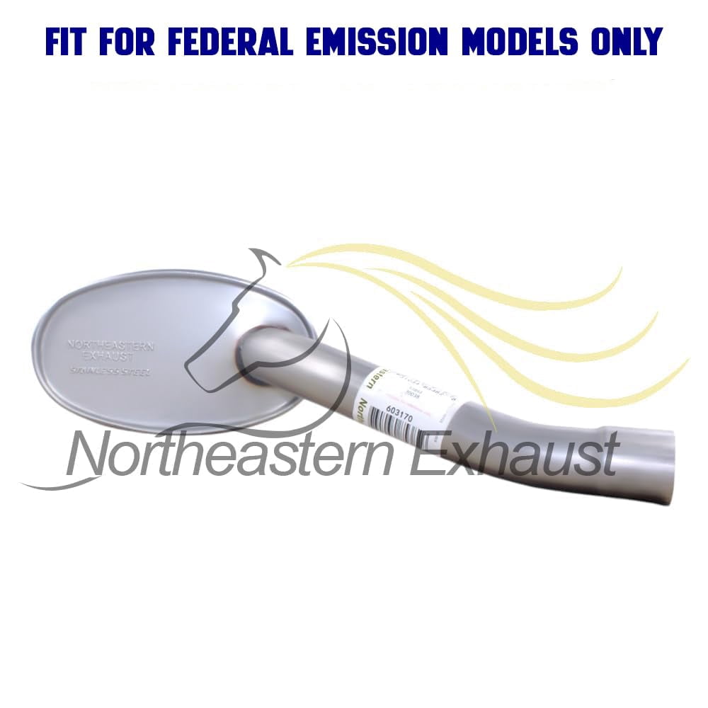 Northeastern Exhaust Rear Muffler Fits 2011-2014 Hyundai Sonata 2.4L Sedan - Direct Fit | Stainless Steel