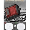 thumbnail image 4 of Airpods 3rd Generation Case with Lock & Cleaning Kit, OTOPO Rugged Shockproof Airpod 3 Protective Cover Men Women for Apple Airpod 3rd Gen Case 2021, Black/Red, 4 of 7