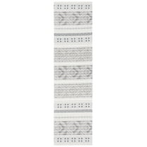 SAFAVIEH Classic Vintage Eric Geometric Polyester Runner Rug, Grey, 2'3" x 8'