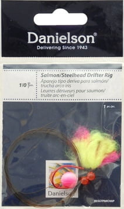 (2 pack) Danielson Salmon/Steelhead Rig with Matzuo Sickle Hook, Fishing Rigs