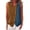 Brown, variant on Womens Tank Top Linen Casual Crewneck Strap Lace Camisole Shirts Brown L