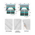 thumbnail image 6 of Aqua Wooden Kitchen Curtains Sets 36 Inch Length with Valance, Grey Stripe Gradient Country Rustic Grain Swag Valances and Tiers Curtain Set Drapes Swag Curtains for Living Room, Bathroom, Bedroom, 6 of 6