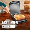 thumbnail image 4 of Parrilla eléctrica interior para 2 porciones George Foreman Black GRS040B, 4 of 7