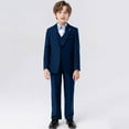 thumbnail image 6 of Ediodpoh Boys Casual Set Boys Outfits & Sets - Solid Color Formal Dress Set for Young Boys - Stylish and Elegant Boys' Attire for Outfit for Kids Blue_002 2-3 Years, 6 of 9