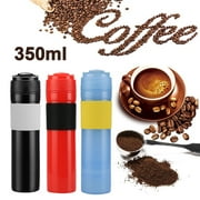 kiskick 300ml Portable French Press Coffee Tea Maker Mug - Filtration Water Isolation Cups for Travel