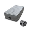 thumbnail image 1 of Intex Dura Beam Elevated Air Mattress w/ Built In Pump, Twin & Cordless Pump, 1 of 12