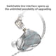thumbnail image 4 of Auriculares con cable KZ ASX 3.5mm Smartphone 2Pin Auriculares Cable desmontable Auriculares portátiles de metal para caminar Sonido de llamada Auriculares de audio Blanco Rrgular Inevent EL005466-01B, 4 of 7