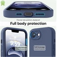 thumbnail image 3 of Funda de Silicona Premium, Forro de Microfibra Suave, a Prueba de Golpes, para iPhone 16e/17e 6.1", Azul Marino, 3 of 7