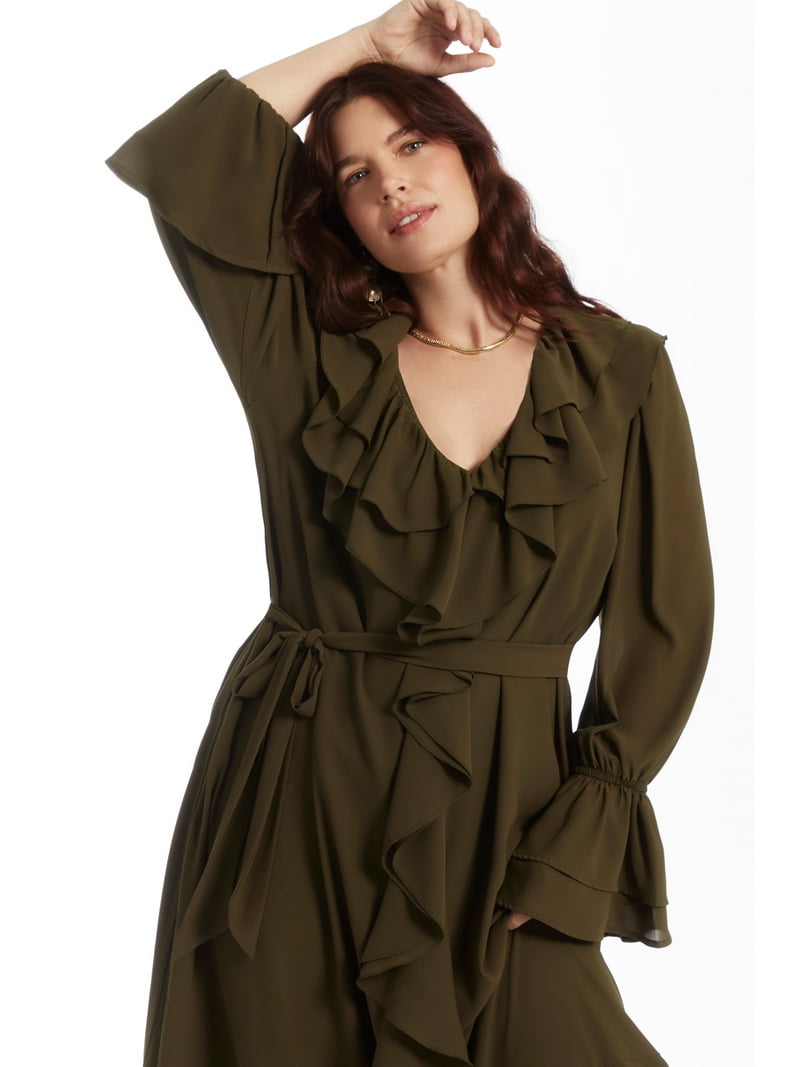 cascading ruffle maxi dress June & Vie Cascading Ruffle Maxi Dress