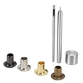 thumbnail image 1 of Mini Ojales, Kit de Ojales de Metal de Cobre Chapado de 2 Mm, 4 Cordones de Color, Cinturones, Hebillas de Ojo con Caja de Almacenamiento de Plástico Unbranded 1218220009611, 1 of 7