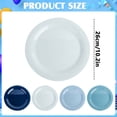 thumbnail image 3 of 10.2 Inch Wheat Straw Dinner Plates, 1 Pack Unbreakable Sturdy Plastic Reusable Plate, Microwave and Dishwasher Safe PP Plates, Lightweight Dinner Plates, Non-Toxic, BPA Free,Ice, 3 of 8