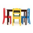thumbnail image 3 of Humble Crew Discover Toddler Wood Table and 4 Chairs Set, Walnut/Primary, 3 of 6