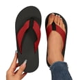 thumbnail image 4 of Caywon Womens Round Toe Toe Post Flat Slide Sandals, Casual Indoor Outdoor Open Toe Footwear, Comfortable Slip On Beach Flip Flops, Sandalias Chanclas Para Mujer, 4 of 9