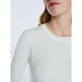 thumbnail image 5 of Free Assembly Women's and Women's Plus Cozy Yarn Crewneck Sweater with Long Sleeves, Lightweight, Sizes XS-4X, 5 of 5