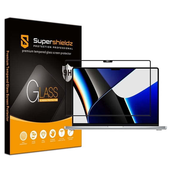 Supershieldz Designed for MacBook Pro 16 inch (M5, M4, M3, M2, M1, Pro/Max) [2021-2026 Release] Tempered Glass Screen Protector, Anti Scratch, Bubble Free