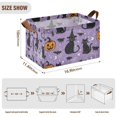 thumbnail image 7 of Yayeee Foldable Storage Basket for Shelves with Handles Set of 2 Waterproof Cloth Bins, Halloween Cats, 7 of 7