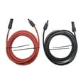 thumbnail image 2 of Findmall 10AWG Gauge 20FT Black + Red 1 Outlet Solar Panel Extension Cord, 2 of 5