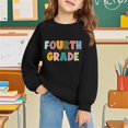 thumbnail image 2 of RMGVDSD First Day Of School Sweatshirts Girls Cute Graphic Pullover Long Sleeve Back To School Clothes Crewneck Sweatshirts Casual Tops Daily Comfort Wear 4-5 Years, 2 of 7