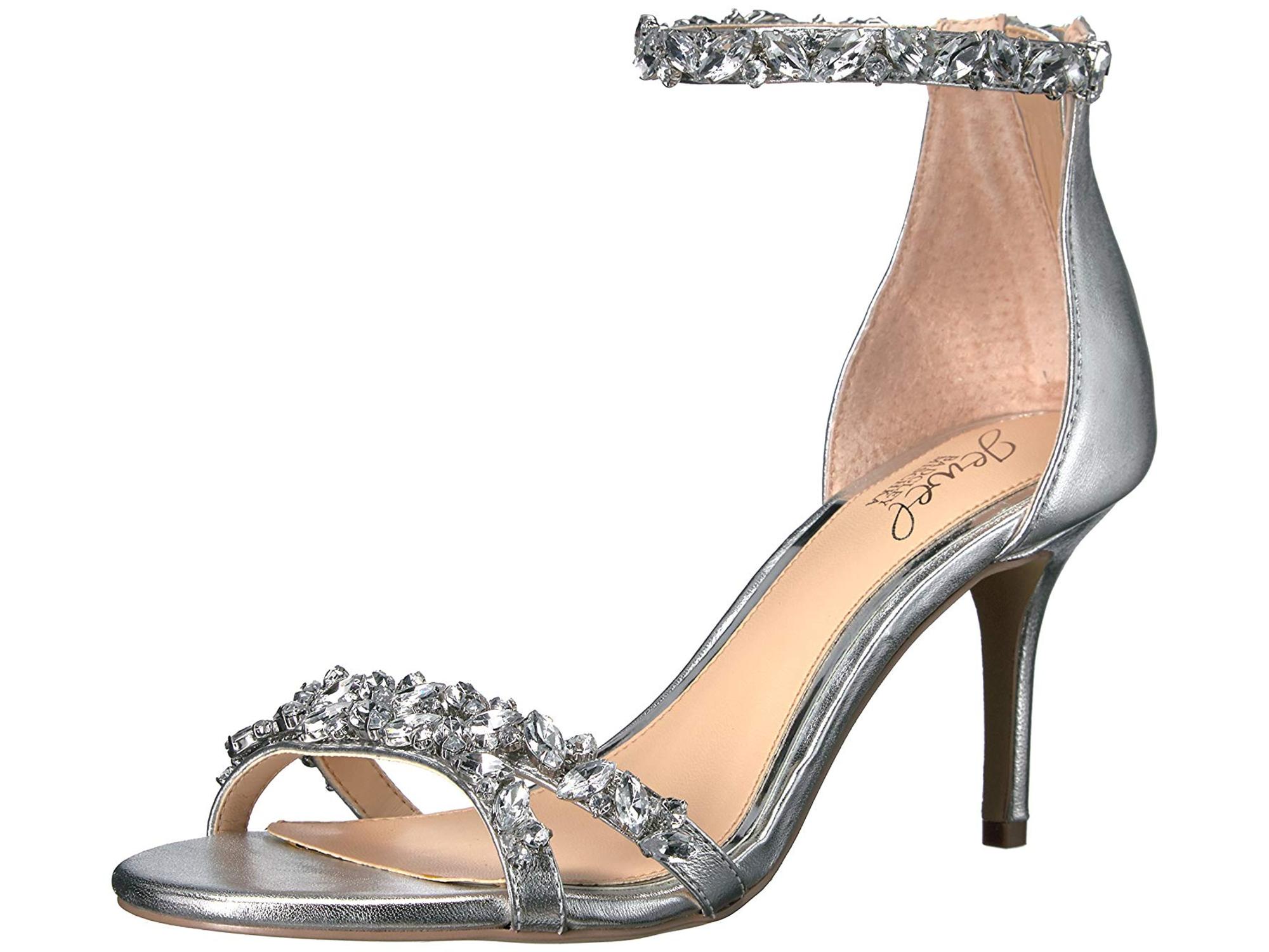 Badgley Mischka - BADGLEY MISCHKA Womens Caroline Fabric Open Toe Special Occasion Ankle Strap 
