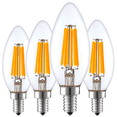 thumbnail image 1 of Strak E12 LED Bulb, 6W 60W Equivalent, Dimmable, 3000K Soft White, 600LM Candelabra Led Bulb, 4-Pack, 1 of 9
