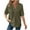 01#Army Green, variant on Women's Hooded Shirts Jacket Casual Short Sleeved Blouses Tops V-Neck Button Up Shirt Loose Plus Size Half Sleeved Pullover Top 02#Khaki 3XL