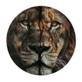 thumbnail image 4 of Acheng Lion Round Tablecloth Waterproof Resistant Fabric 100% Polyester Washable for Home Kitchen Outdoor Decoration 38-42, 4 of 8