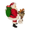 thumbnail image 3 of Kurt Adler Kurt S. Adler 10.5-Inch Fabriché Adopt-a-Pet Dog, 2 Piece Set Santa, Multi, 3 of 4