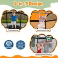 thumbnail image 3 of 4×6FT Toddler Trampoline for Kids 3+, SHINPT Kids Trampoline with 770lbs Weight Capacity, Mini Trampoline Indoor/Outdoor, Small Trampoline for Kids with Adjustable Gymnastics Bar and Basketball Hoop, 3 of 10