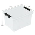 thumbnail image 2 of Leendines 34 Quart 4 Pack Clear Latching Storage Box, Plastic Storage Bins with Wheels, 2 of 4