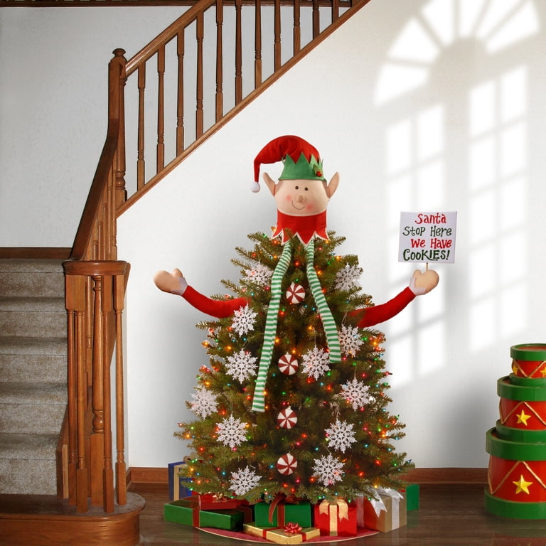 4-Piece Christmas Elf Sweater Set For 11-12 Inch Dolls - Hand-Knitted, Snowflake & Reindeer Print, Festive Accessory