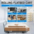 thumbnail image 3 of HPDMC Steel Platform Truck/Smooth Deck Platform Truck 2000lb Capacity Heavy Duty Industrial Push Cart 72" L x 36" W Large Flatbed Dolly with 6"x4" Wheels, 3 of 9